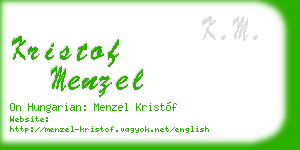 kristof menzel business card